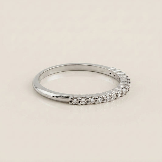 Churumbela Andrea con Diamantes en Oro Blanco de 14K