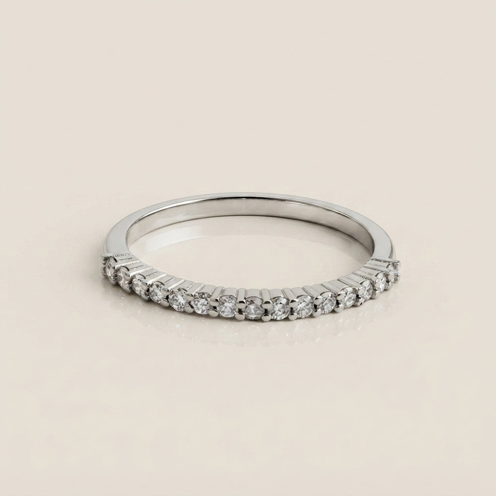Churumbela Andrea con Diamantes en Oro Blanco de 14K