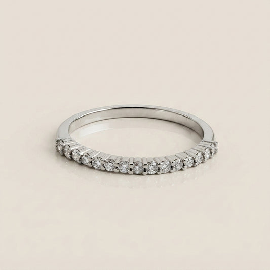 Churumbela Andrea con Diamantes en Oro Blanco de 14K