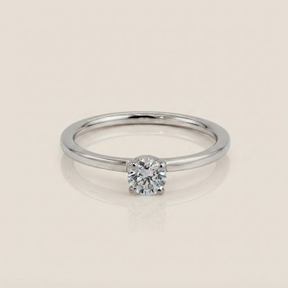 Anillo de Compromiso Solitario en Oro Blanco de 14K (CERTIFICADO GIA)
