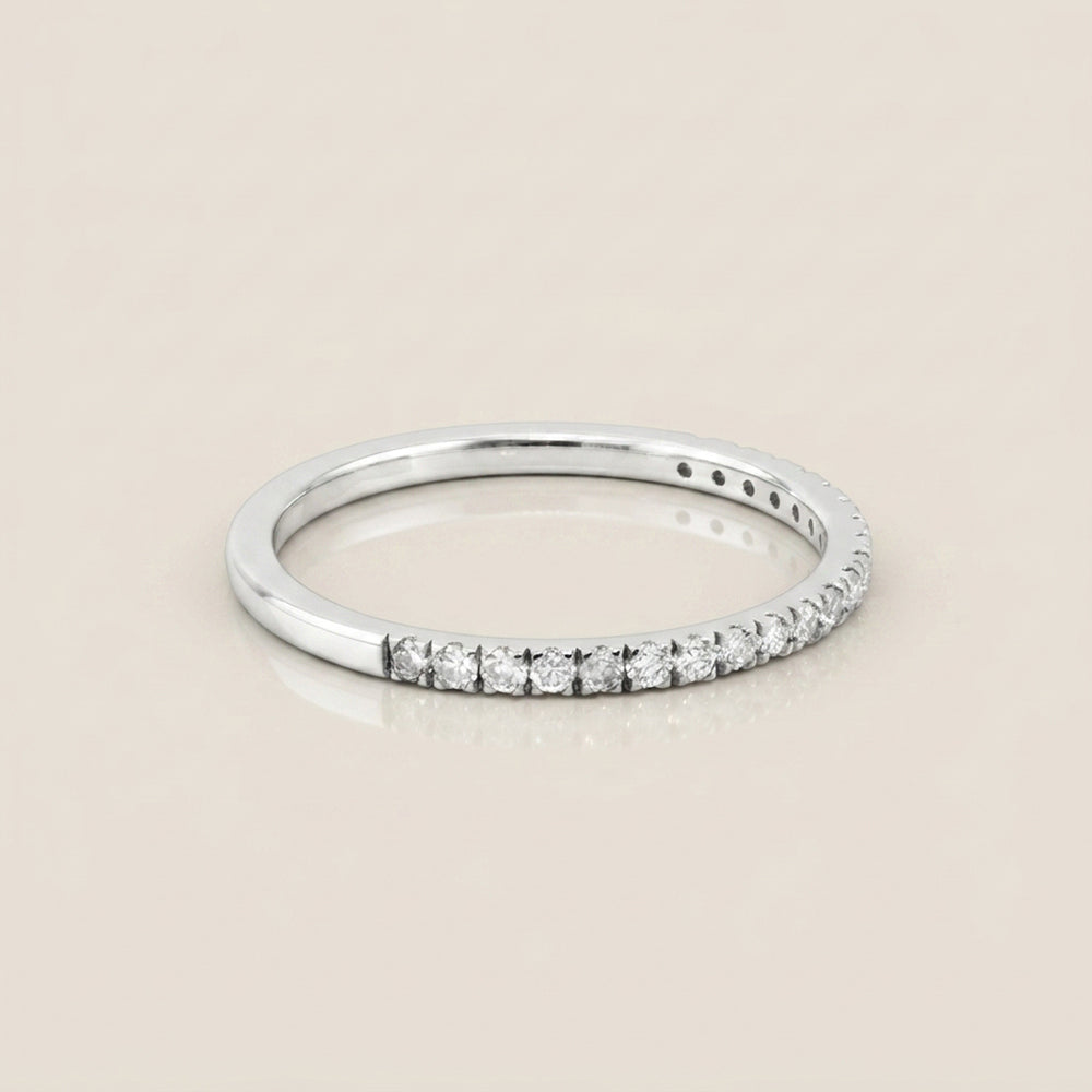 Churumbela Split con Diamantes en Oro Blanco de 14K