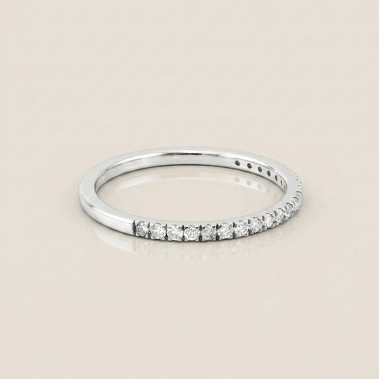 Churumbela Split con Diamantes en Oro Blanco de 14K