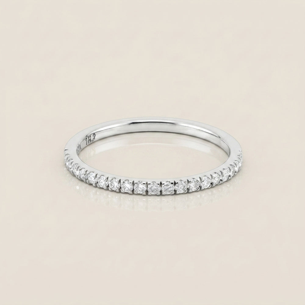 Churumbela Split con Diamantes en Oro Blanco de 14K