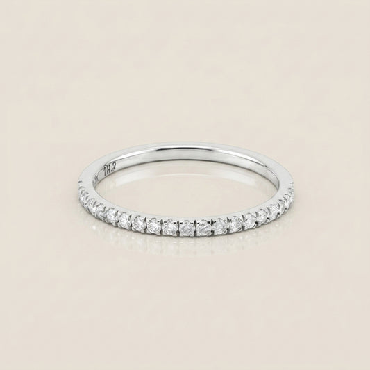 Churumbela Split con Diamantes en Oro Blanco de 14K