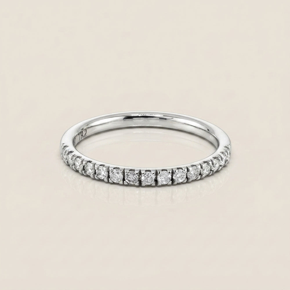 Churumbela Split con Diamantes en Oro Blanco de 14K