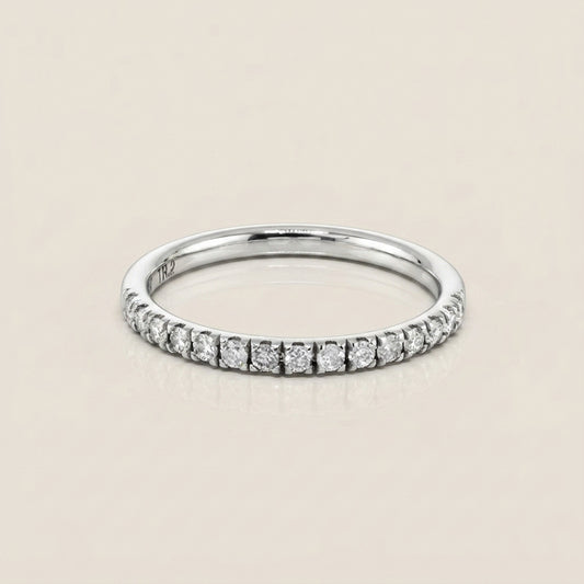 Churumbela Split con Diamantes en Oro Blanco de 14K