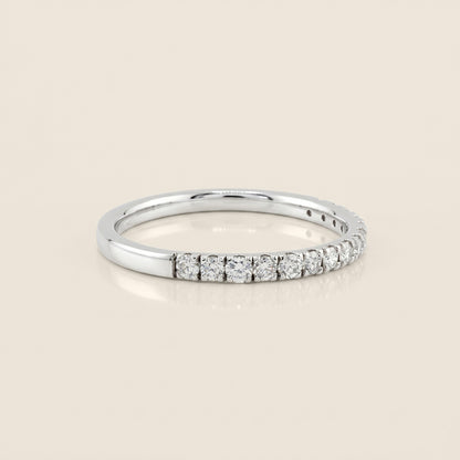 Churumbela Split con Diamantes en Oro Blanco de 14K