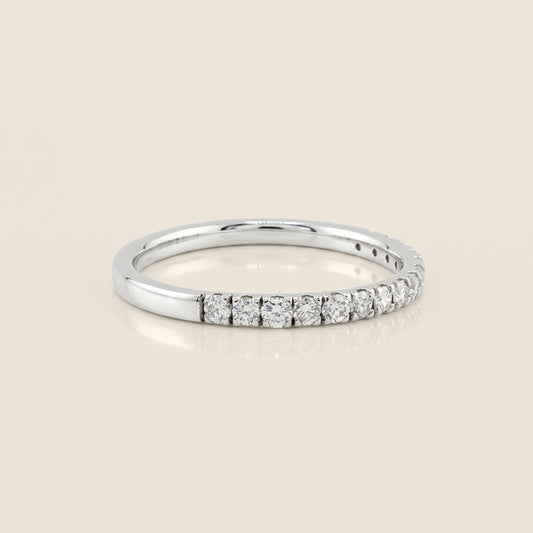 Churumbela Split con Diamantes en Oro Blanco de 14K