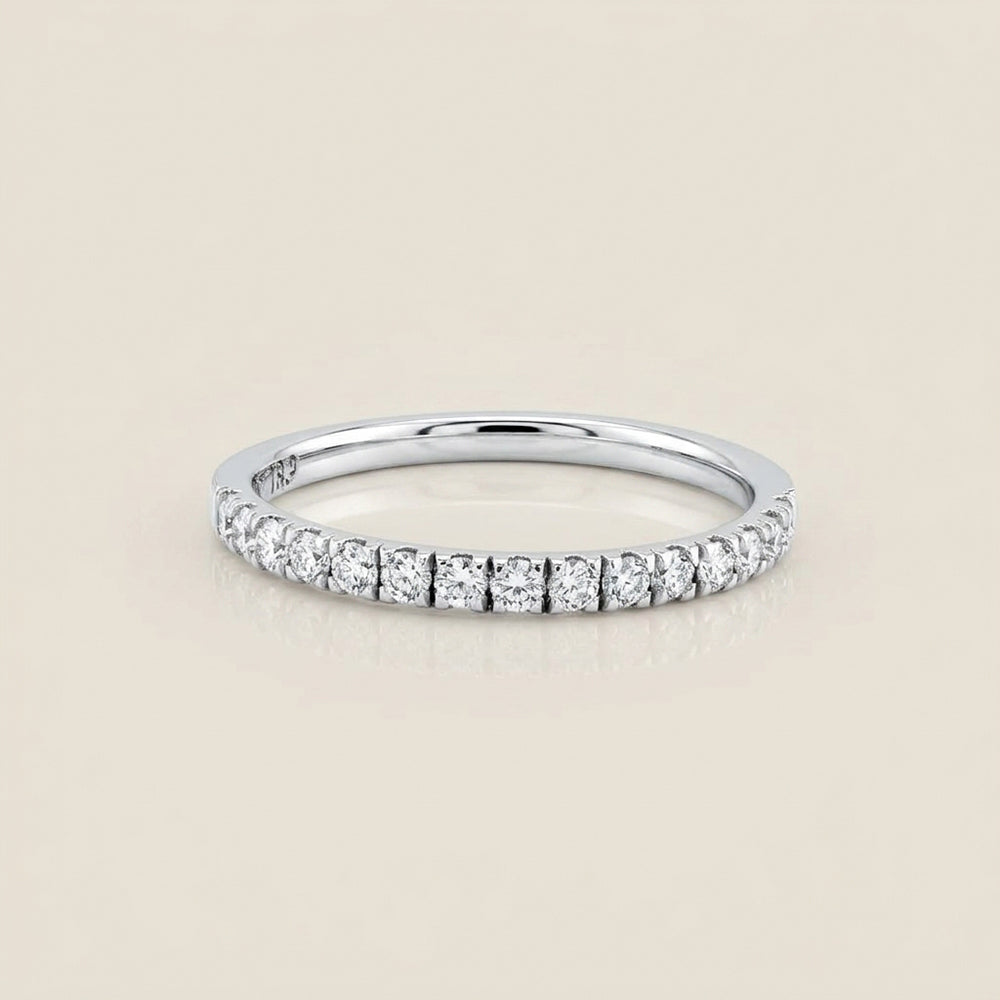 Churumbela Split con Diamantes en Oro Blanco de 14K