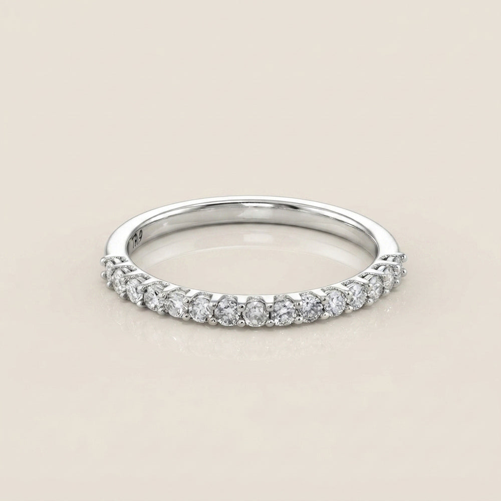 Churumbela Domo con Diamantes en Oro Blanco de 14K