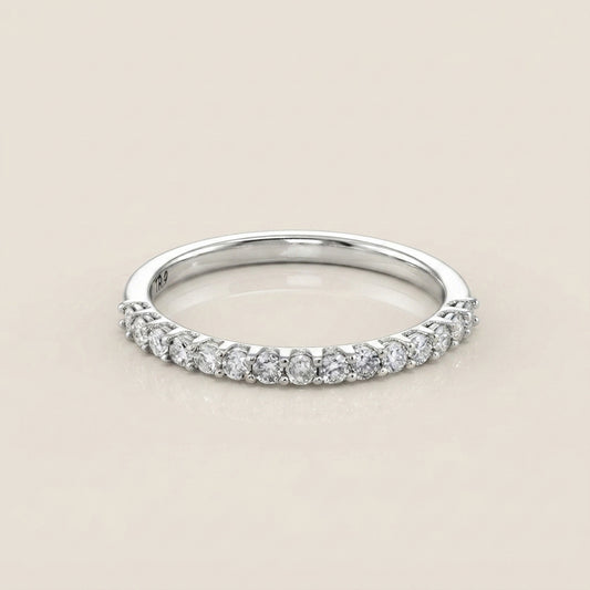 Churumbela Domo con Diamantes en Oro Blanco de 14K