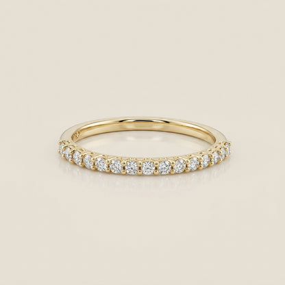 Churumbela Split Prong con Diamantes en Oro Amarillo de 14K