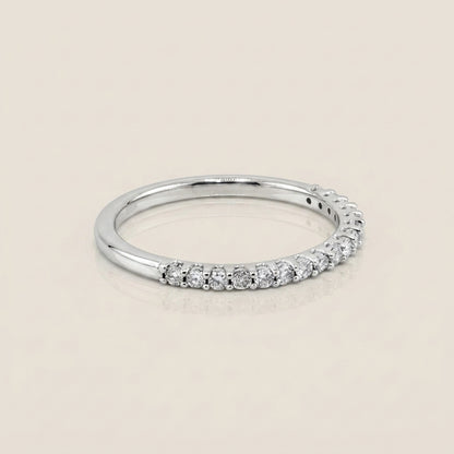 Churumbela Domo con Diamantes en Oro Blanco de 14K