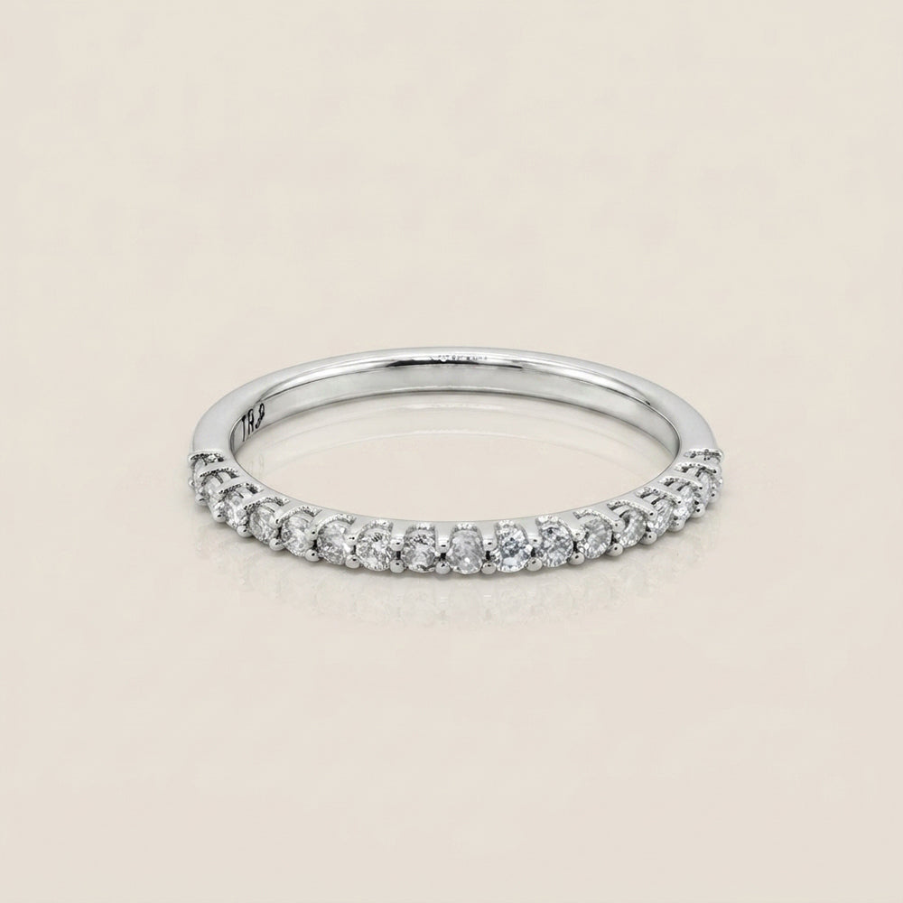 Churumbela Domo con Diamantes en Oro Blanco de 14K
