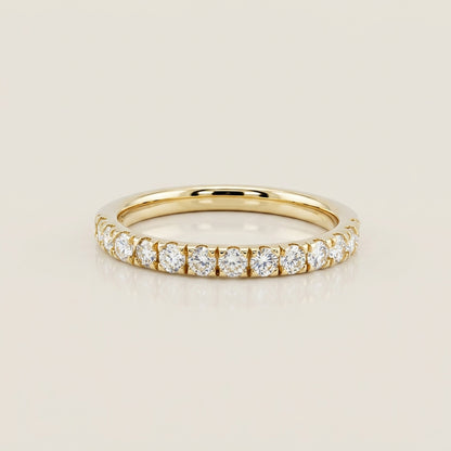 Churumbela Split Prong con Diamantes en Oro Amarillo de 14K
