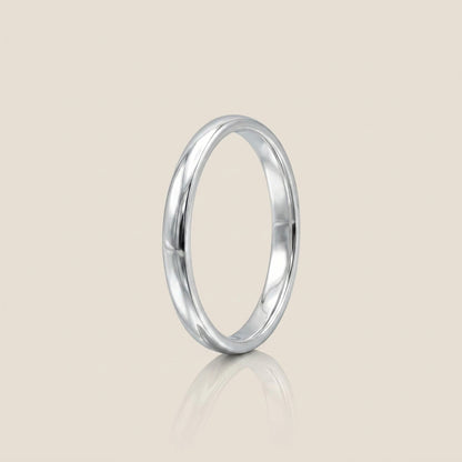 Argolla Individual Media Caña 2.5 mm en Oro de 18K