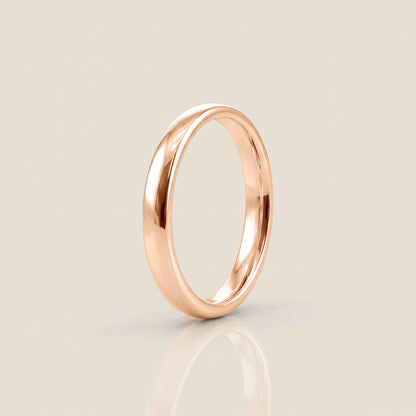 Argolla Individual Media Caña 3 mm en Oro de 14K