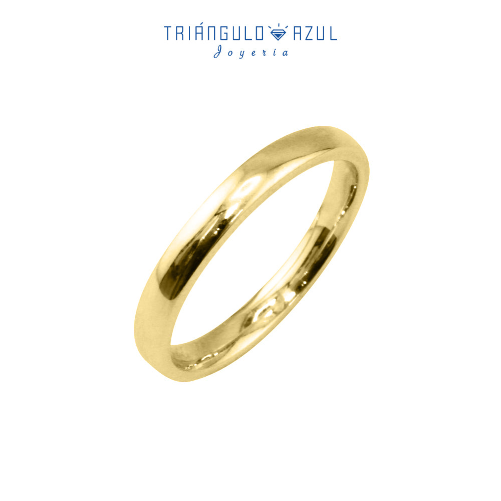 Argolla Media Caña de 3mm en Oro de 14K