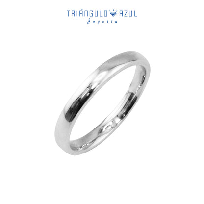 Argolla Media Caña de 3mm en Oro de 14K
