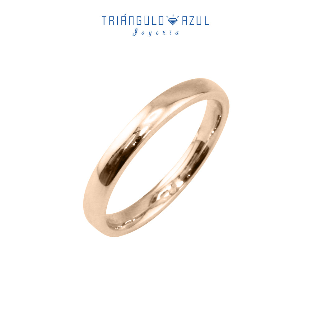 Argolla Media Caña de 3mm en Oro de 14K