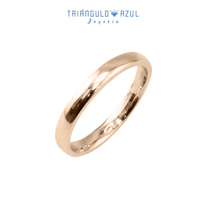 Argolla Media Caña de 3mm en Oro de 14K