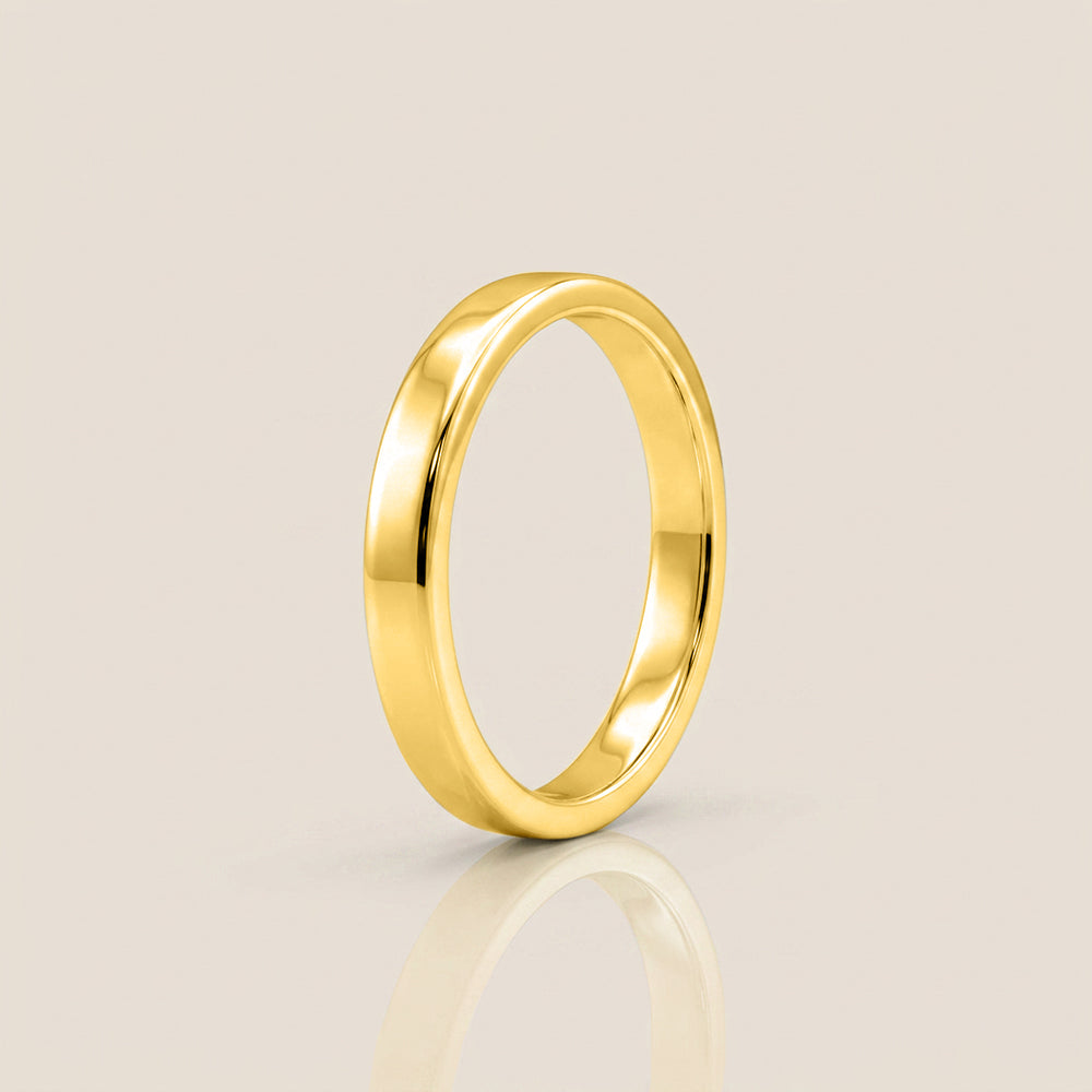 Argolla Individual Plana 3 mm en Oro de 18K