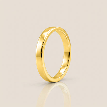 Argolla Individual Plana 3 mm en Oro de 18K