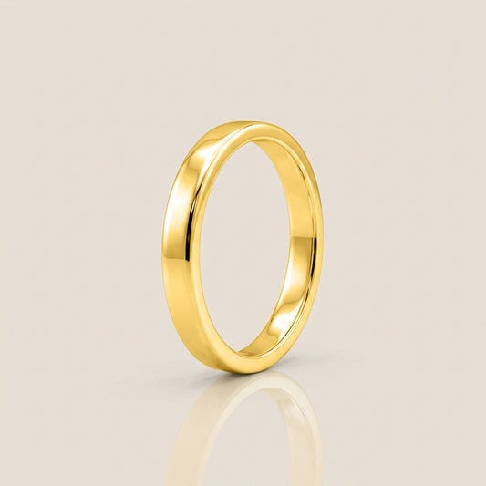 Argolla Individual Plana 3 mm en Oro de 18K