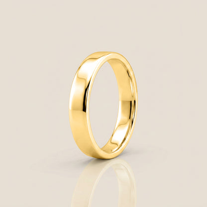 Argolla Individual Plana 4 mm en Oro de 14K