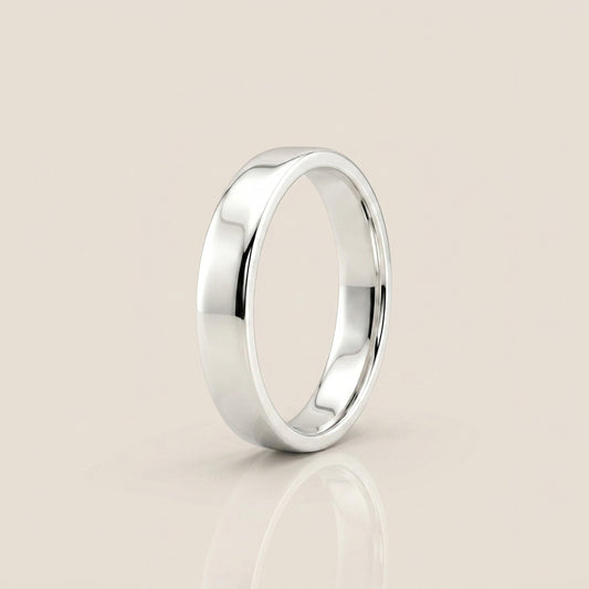 Argolla Individual Plana 4 mm en Oro de 18K