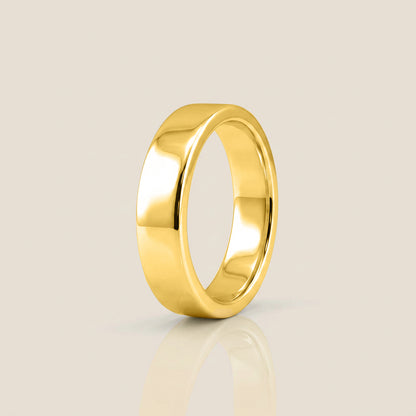 Argolla Individual Plana 5 mm en Oro de 10K