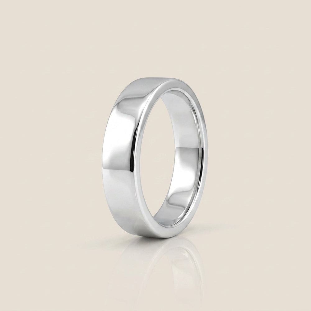 Argolla Individual Plana 5 mm en Oro de 18K