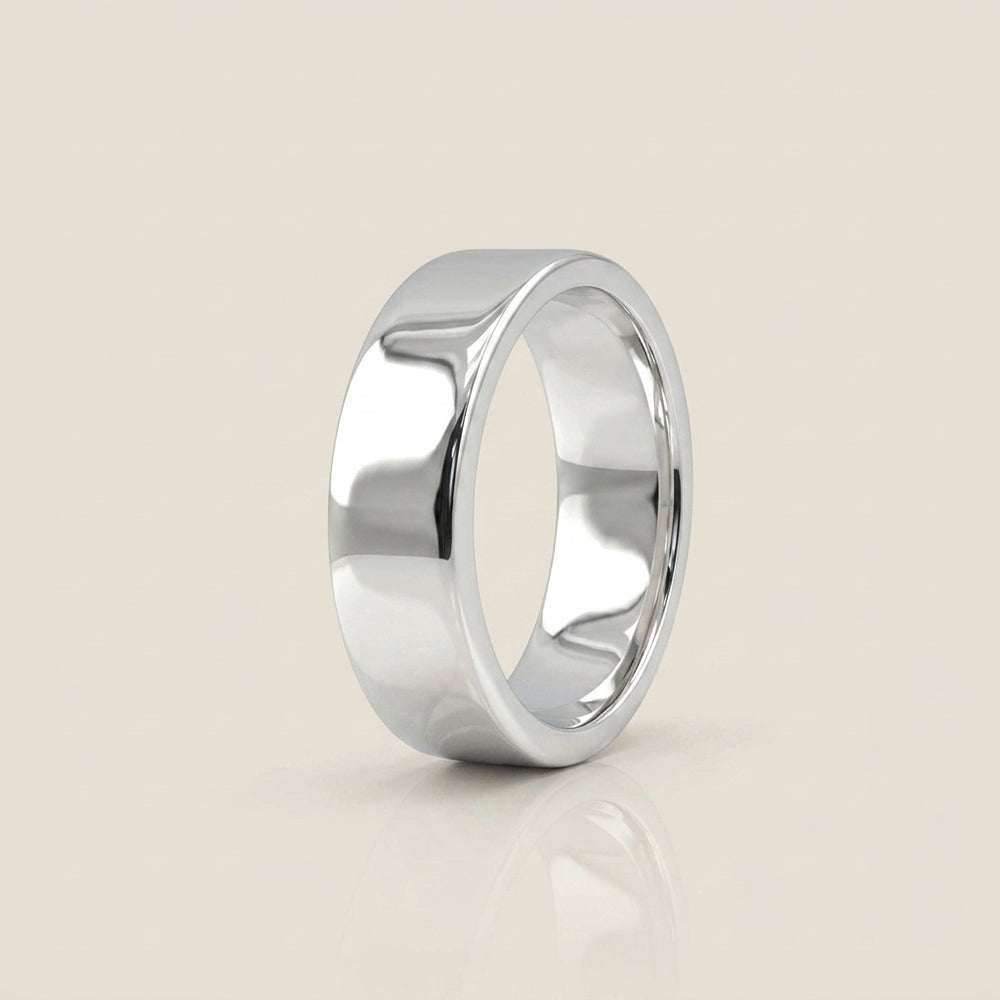 Argolla Individual Plana 6 mm en Oro de 14K