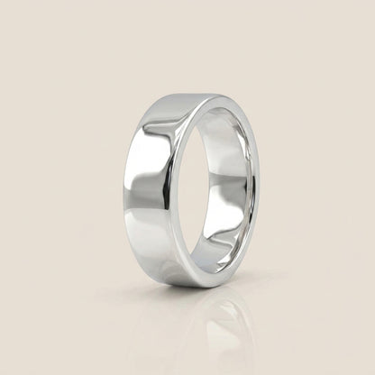 Argolla Individual Plana 6 mm en Oro de 18K