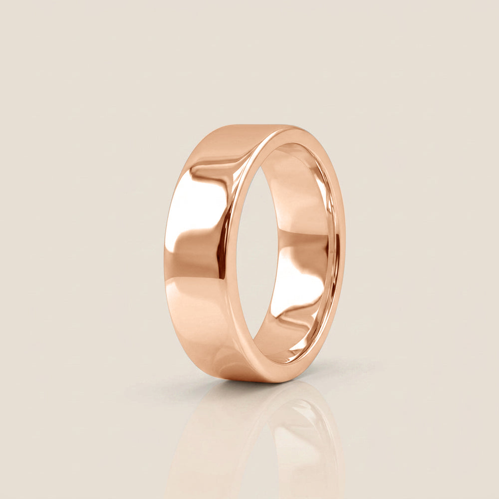 Argolla Individual Plana 6 mm en Oro de 10K