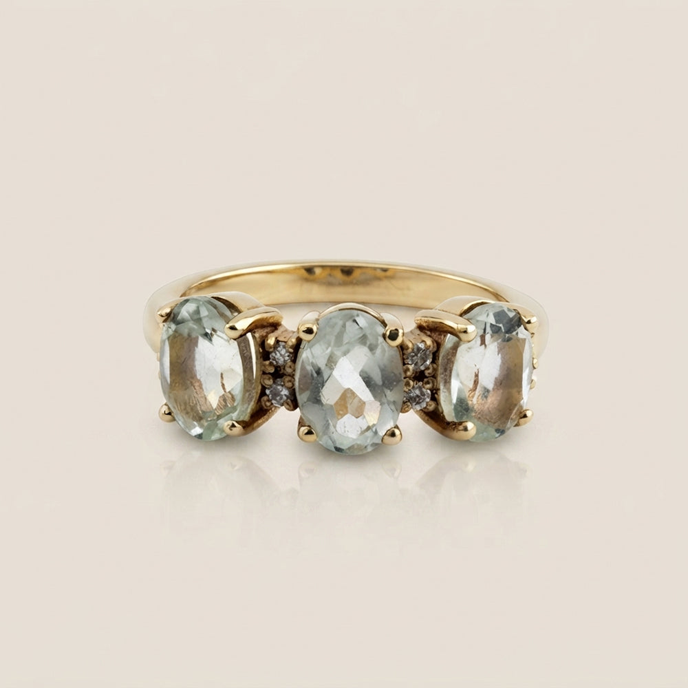 Churumbela Amelia de Citrina Limón y Diamantes en Oro Amarillo de 14K
