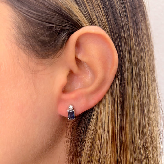 Aretes de Zafiros y Diamantes