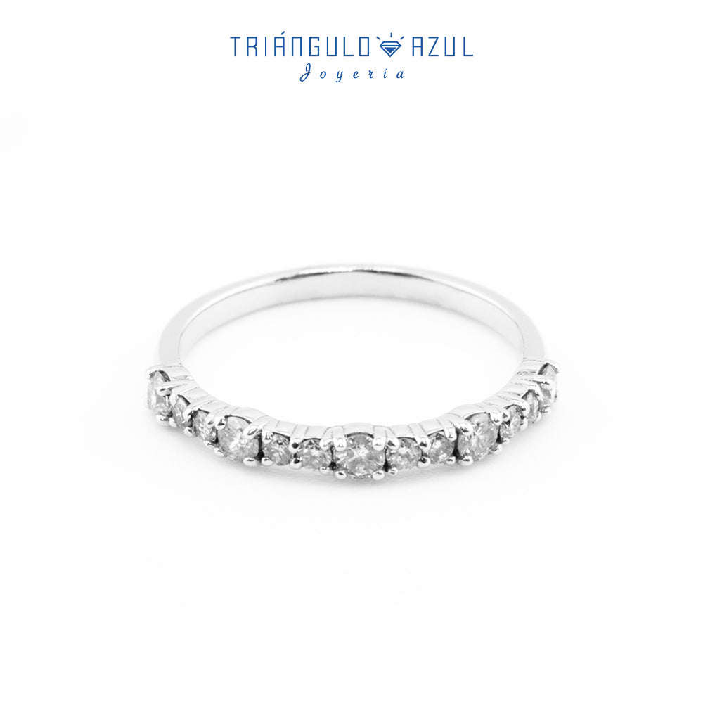 Churumbela Splitprongs de Diamantes con 0.45 CTS Total en Oro Blanco de 14K