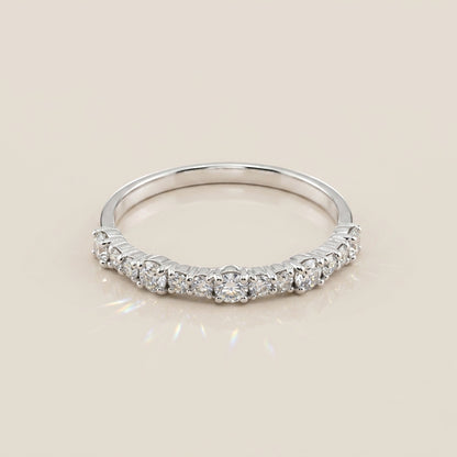 Churumbela Splitprongs de Diamantes en Oro Blanco de 14K