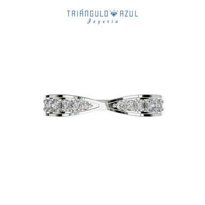 Churumbela Fit de Diamantes con 0.34 CTS en Oro Blanco de 14K
