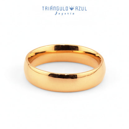 Argolla Media Caña 5.00mm en Oro Amarillo de 14K