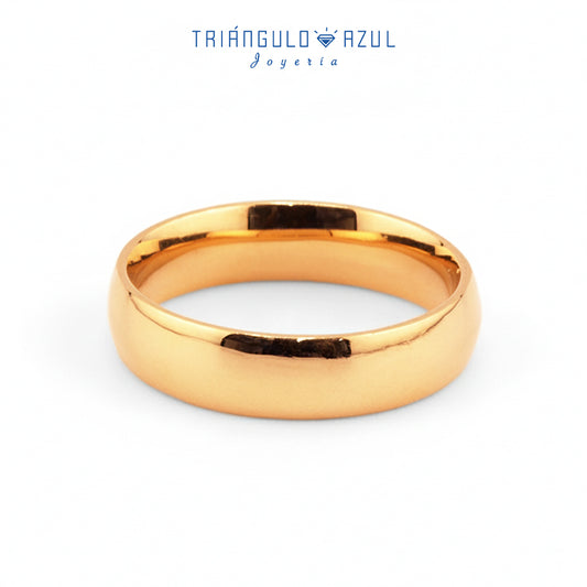 Argolla Media Caña 5.00mm en Oro Amarillo de 14K