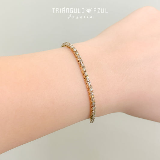 Pulsera de Diamantes con 1.9 CTS Total en Oro Amarillo de 14K