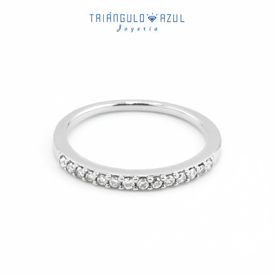 Churumbela Sencilla de Diamantes con 0.14 CTS Total en Oro Blanco de 14K