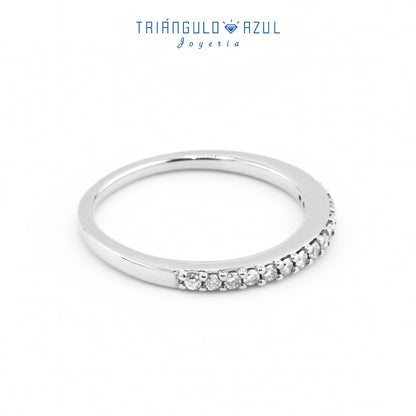 Churumbela Sencilla de Diamantes con 0.14 CTS Total en Oro Blanco de 14K