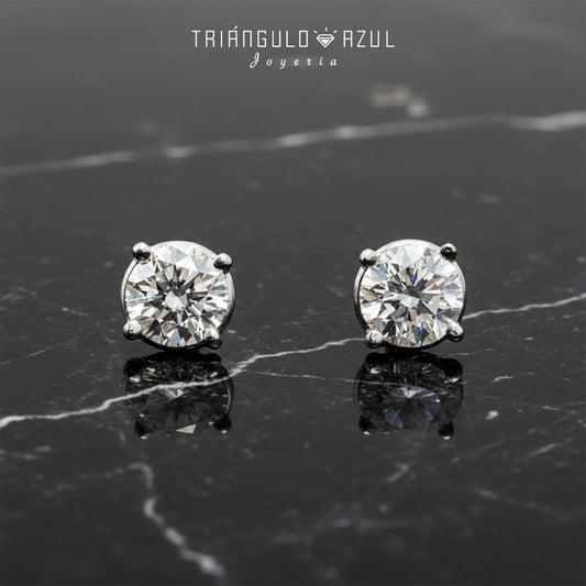 Broqueles de Diamantes con 1.42 CTS Total H VS2 en Oro Blanco de 14K