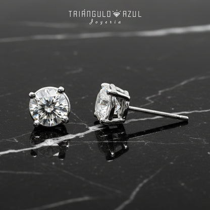 Broqueles de Diamantes con 1.42 CTS Total H VS2 en Oro Blanco de 14K