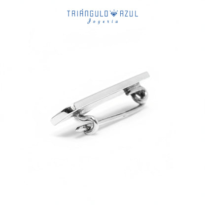 Prendedor en Oro Blanco de 14K