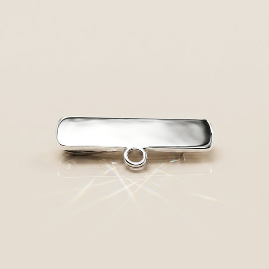 Prendedor en Oro Blanco de 14K