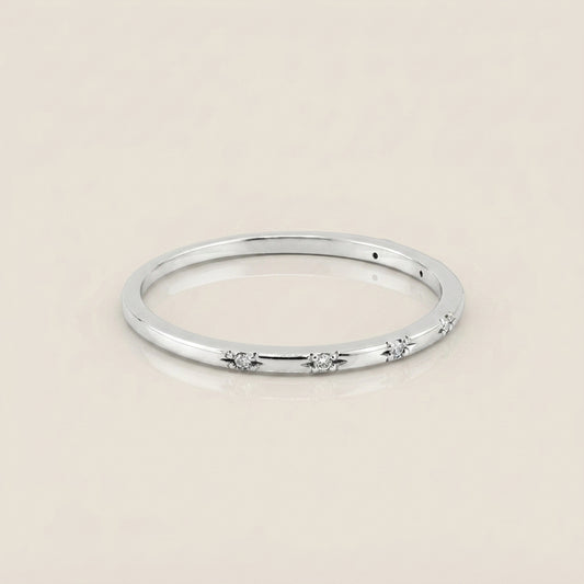Churumbela Mini con Diamantes en Oro Blanco de 14K